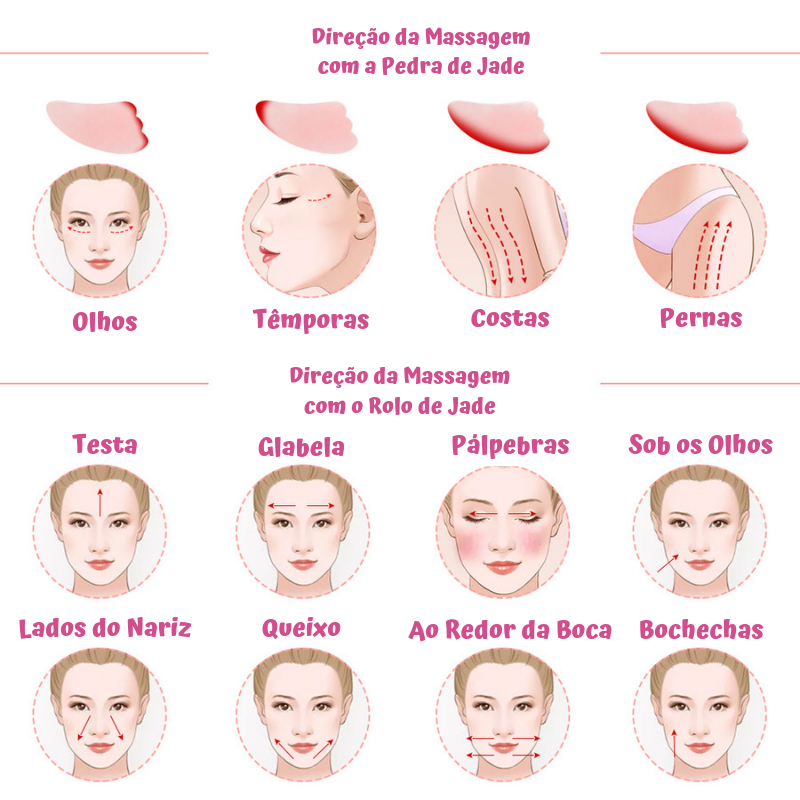 Quartzo Rosa Roller Cabelo de Sereia - Massageador Facial